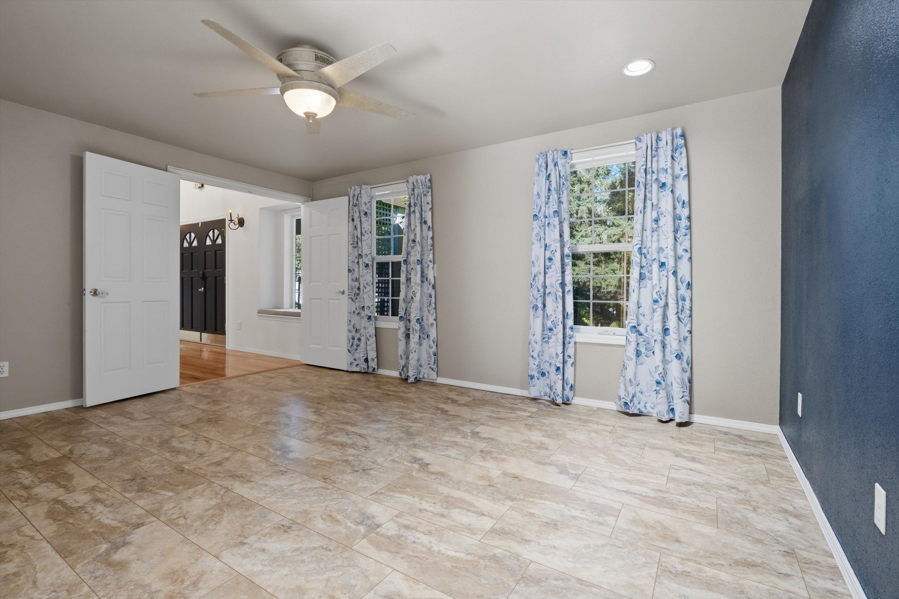 Family Room — Brick Fireplace Wall